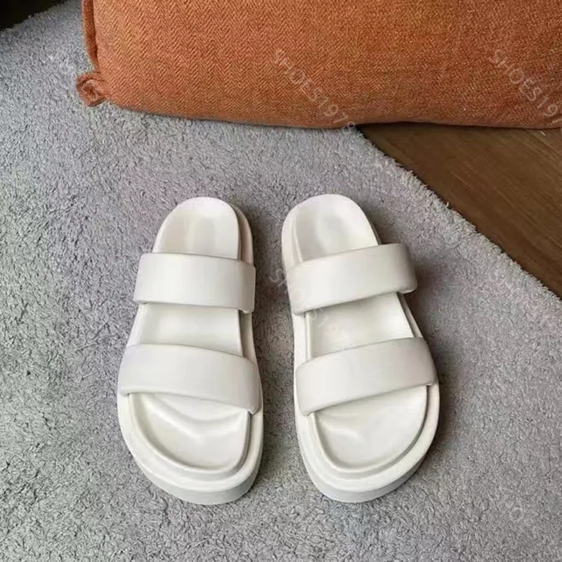Sandalias para mujer Zapatillas Zapatos Diapositivas Cuero suave Cómodo Matsuke Suela gruesa Sandalias de plataforma Mocasines S